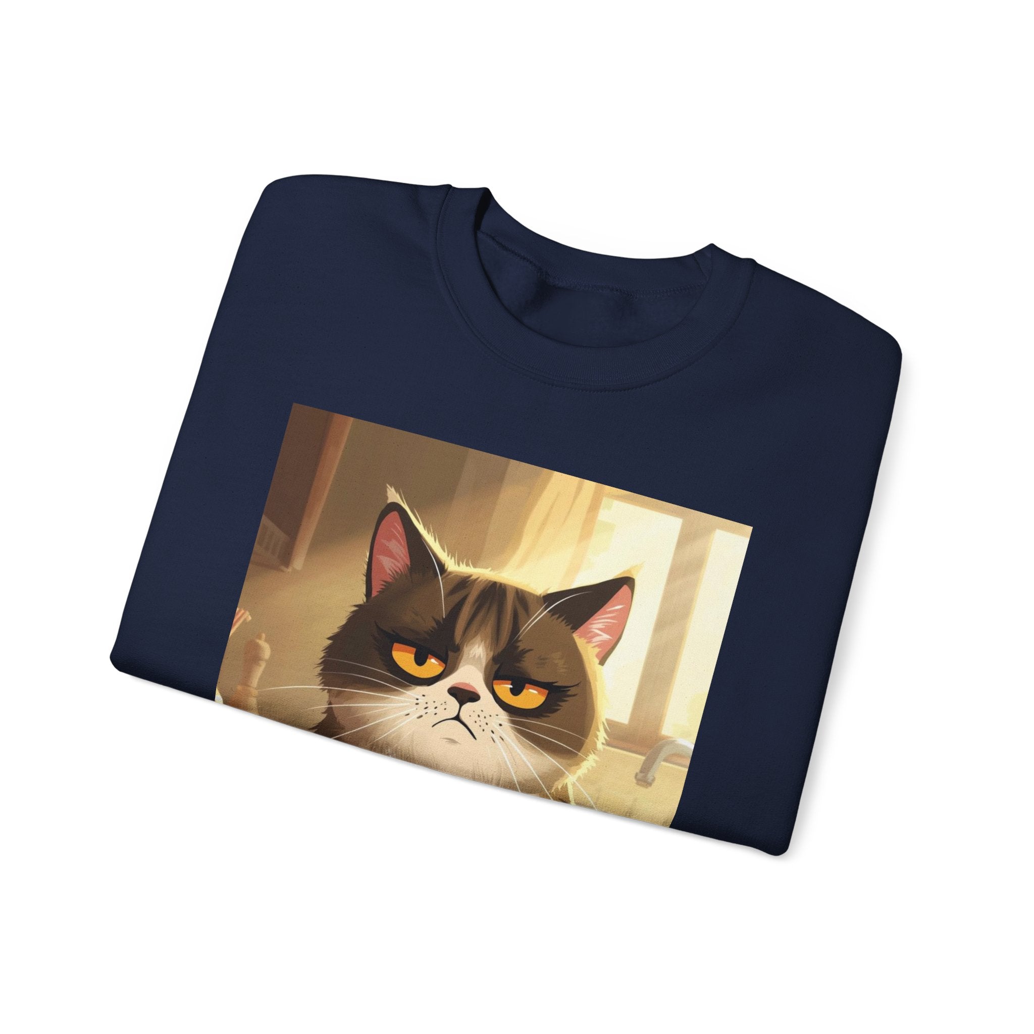 Funny Cat Crewneck Sweatshirt - Not Before Juice