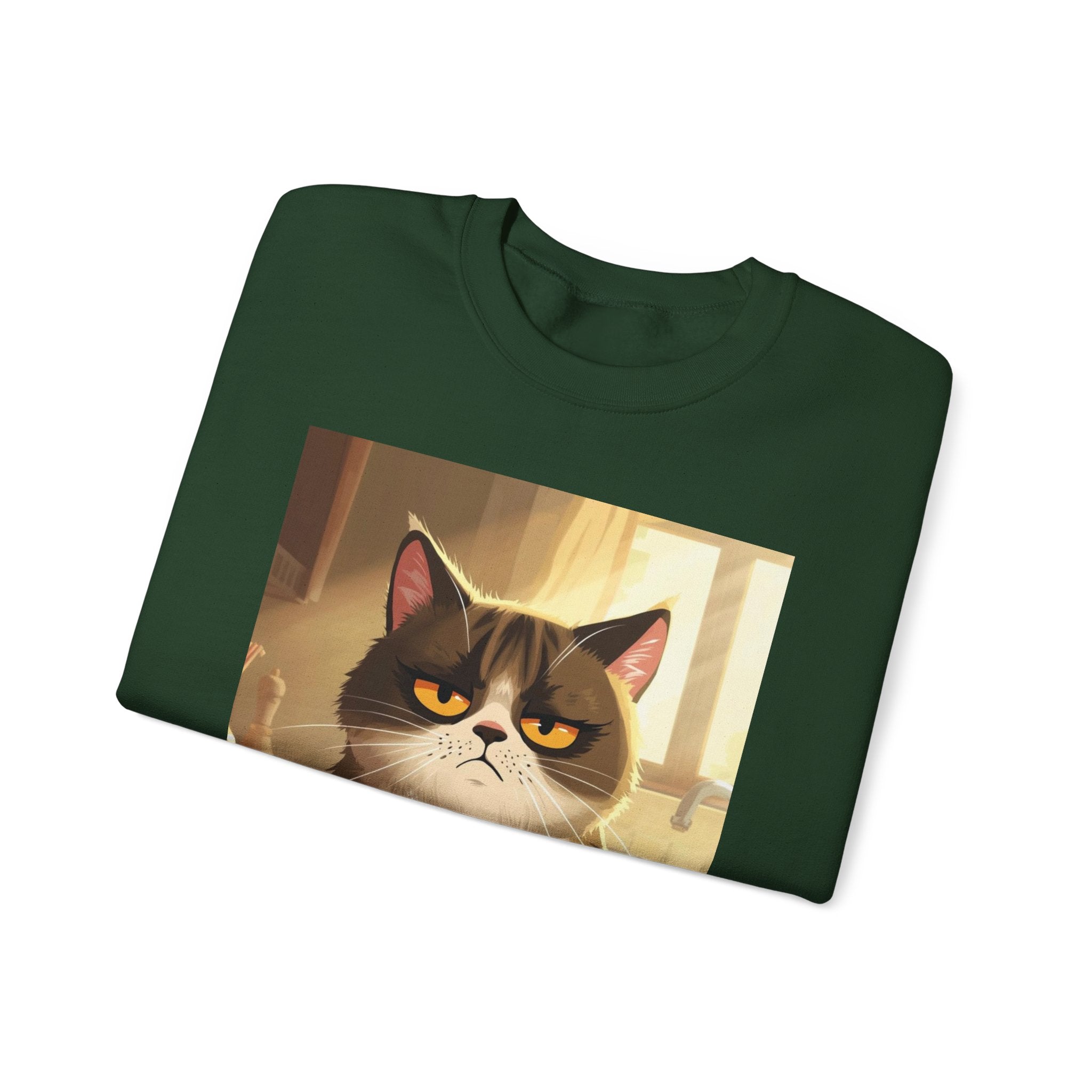 Funny Cat Crewneck Sweatshirt - Not Before Juice