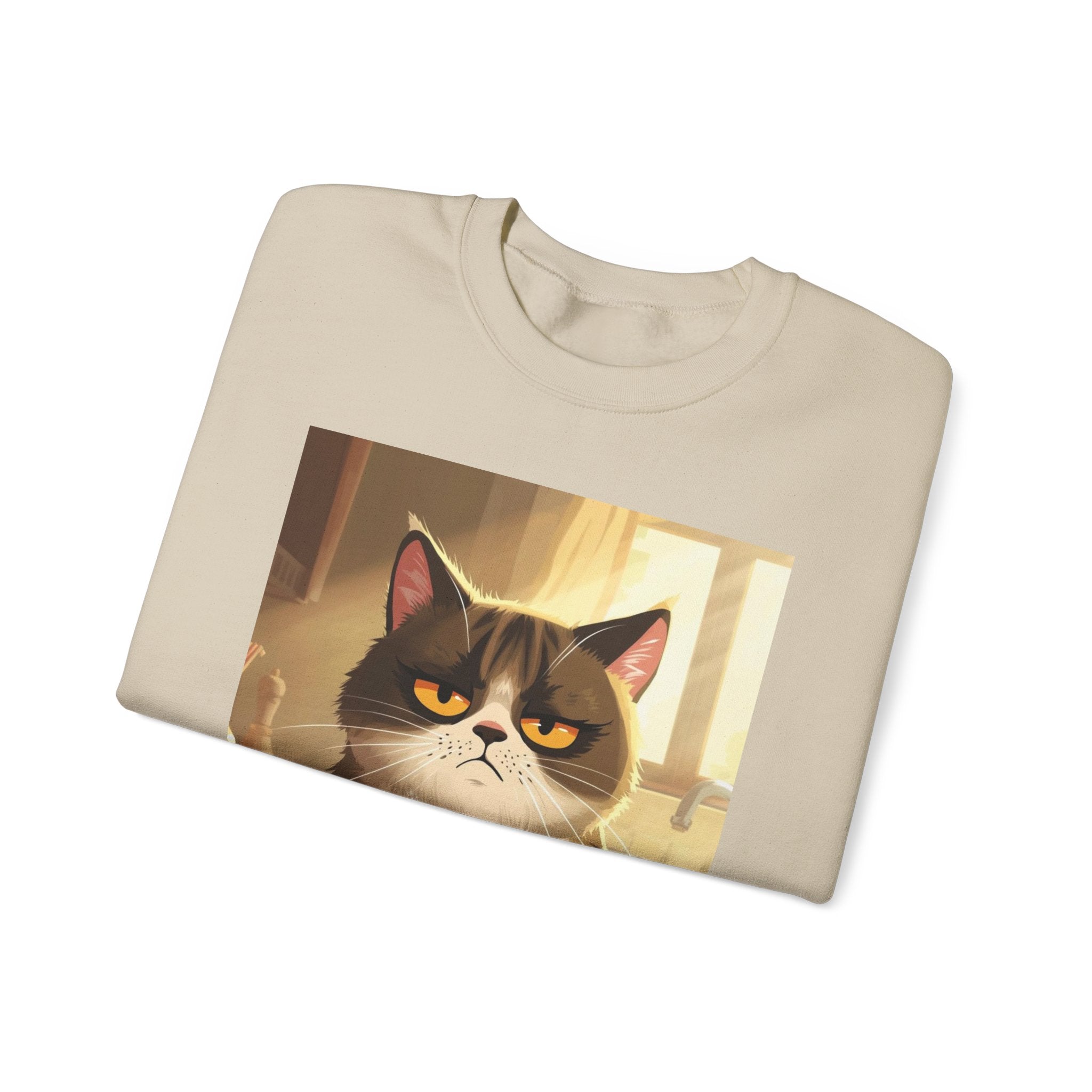 Funny Cat Crewneck Sweatshirt - Not Before Juice
