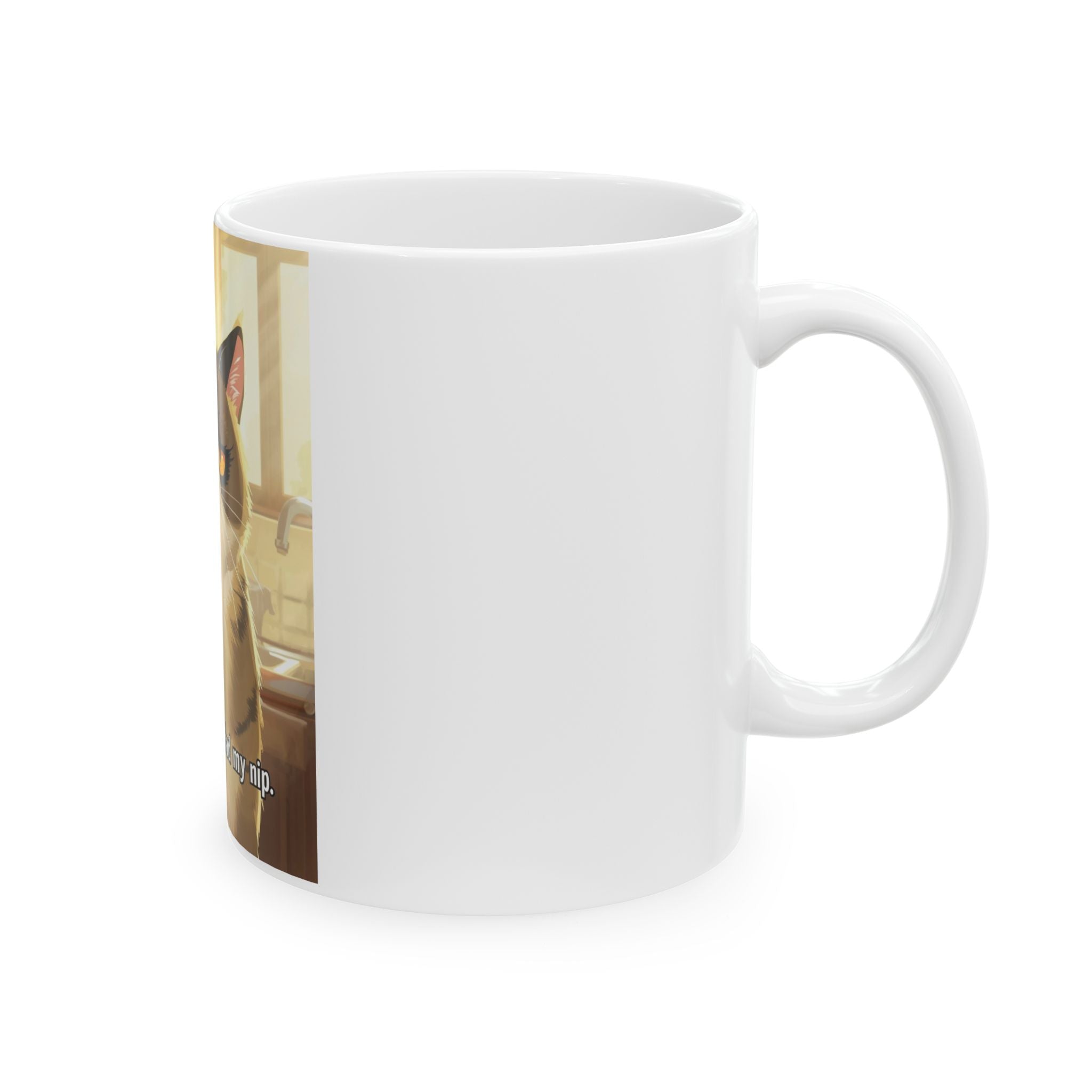 Grumpy Cat Coffee Mug - "Not Before I've Had My Nip"