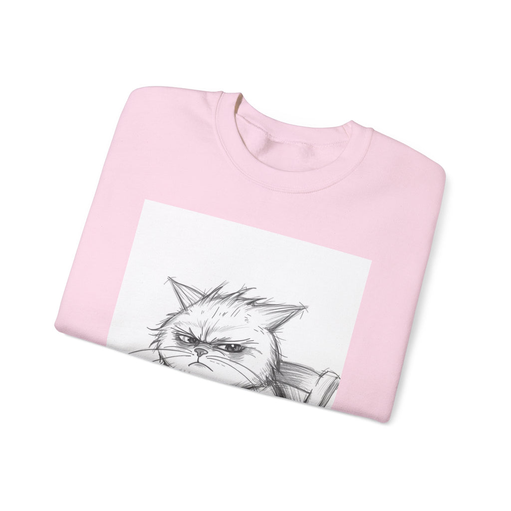 Funny Cat Crewneck Sweatshirt - "Not Before I've Had My Nip"
