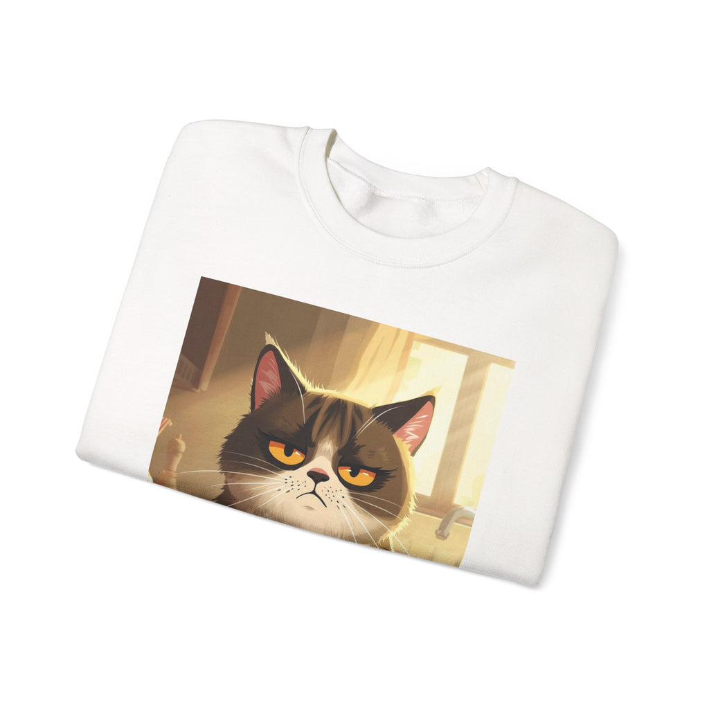 Funny Cat Crewneck Sweatshirt - Not Before Juice