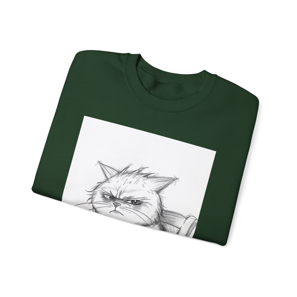 Funny Cat Crewneck Sweatshirt - "Not Before I've Had My Nip"