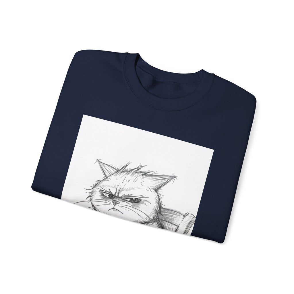 Funny Cat Crewneck Sweatshirt - "Not Before I've Had My Nip"