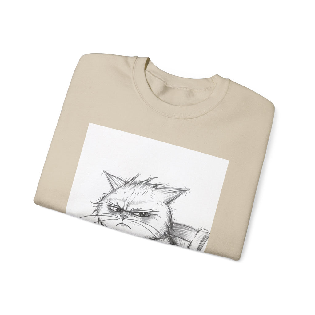 Funny Cat Crewneck Sweatshirt - "Not Before I've Had My Nip"