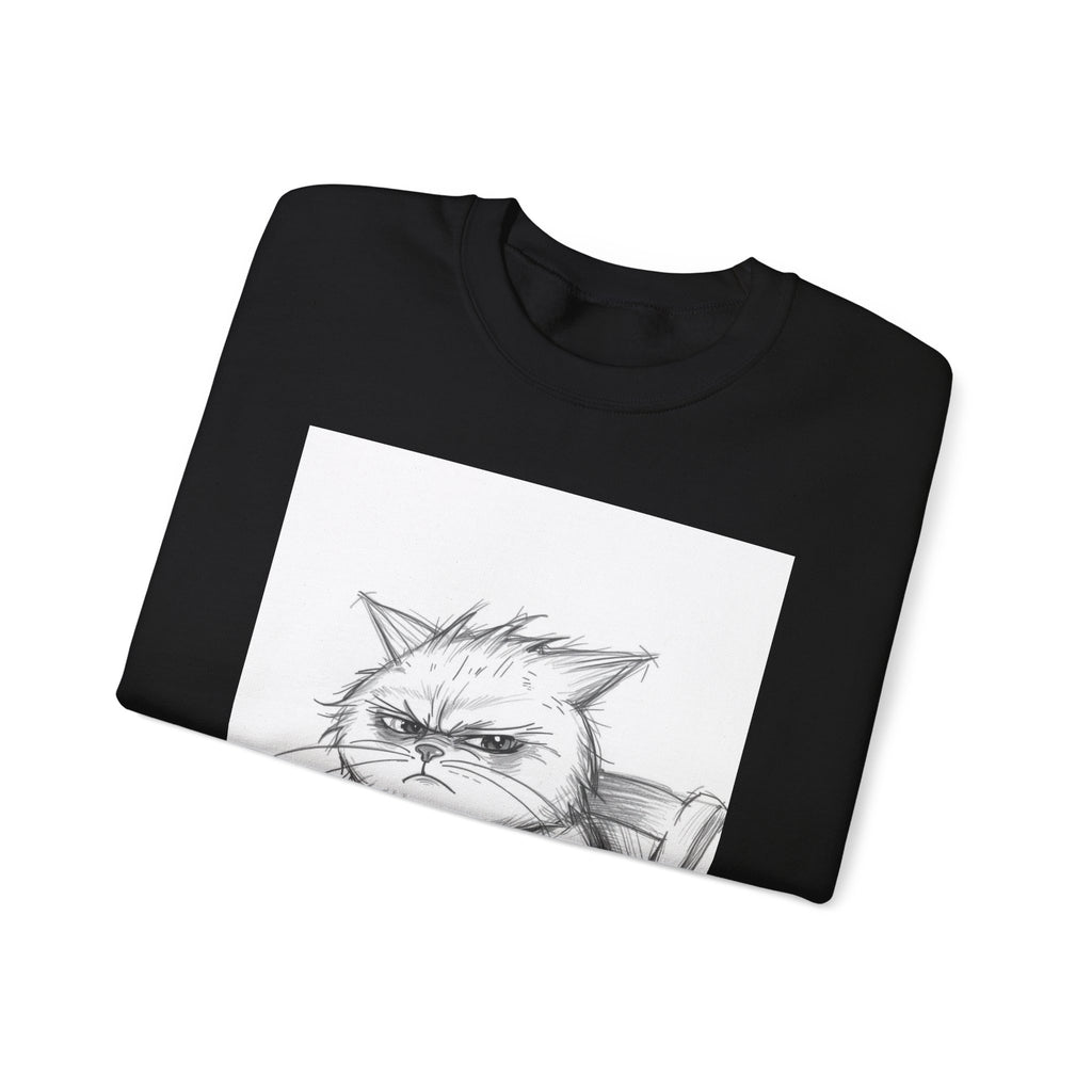Funny Cat Crewneck Sweatshirt - "Not Before I've Had My Nip"