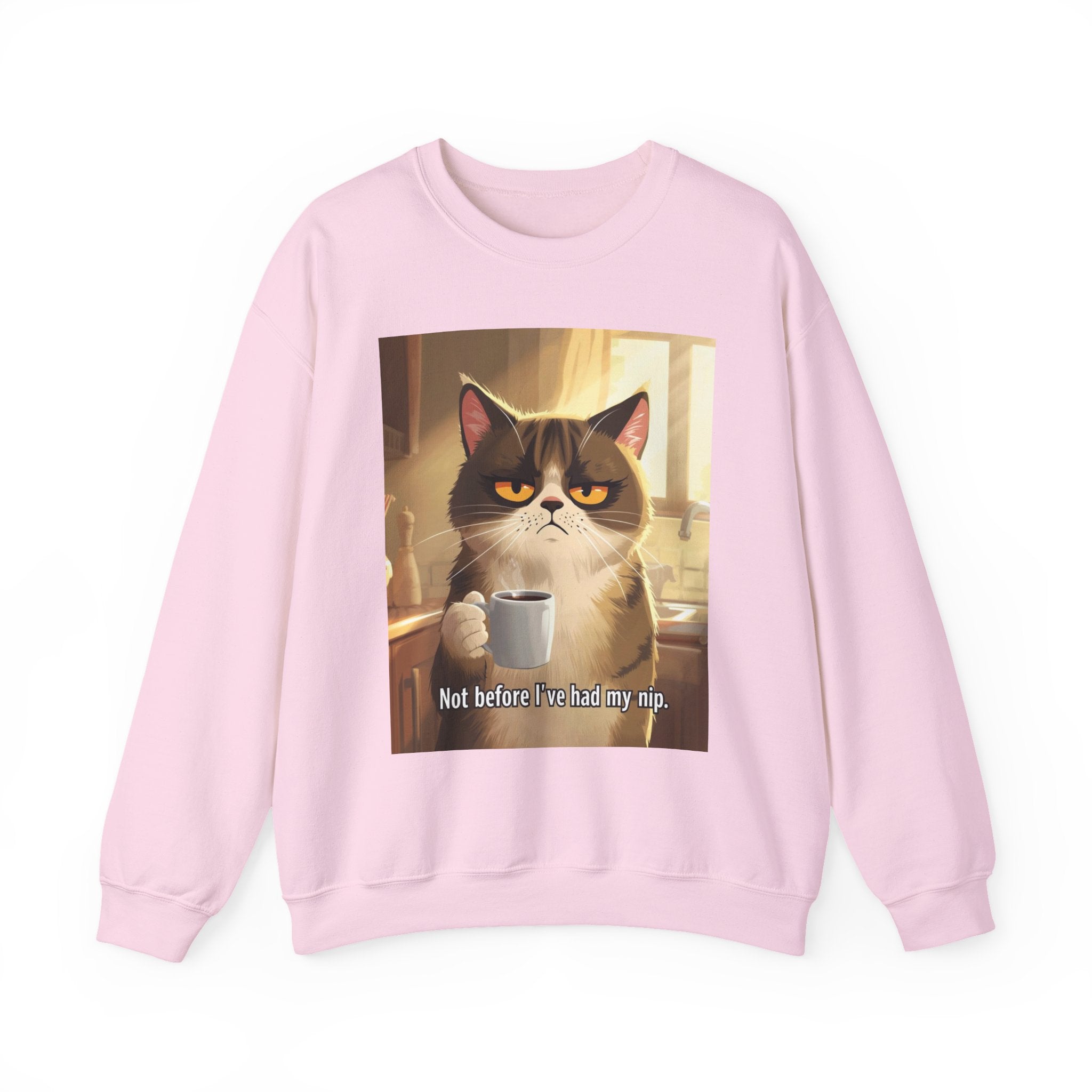 Funny Cat Crewneck Sweatshirt - Not Before Juice